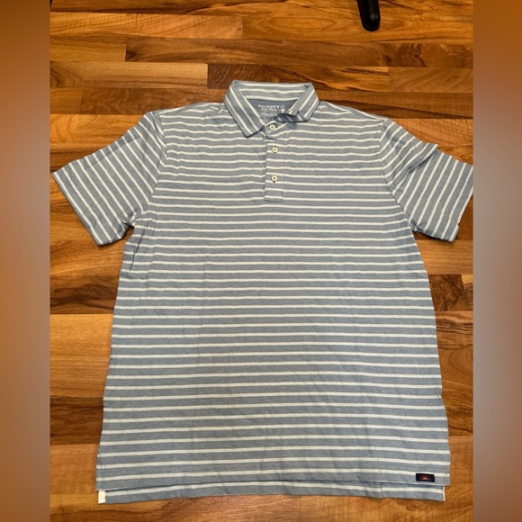 Faherty Shirt Mens Small Polo Blue Stripes Isle Polo Preppy‎ Knit Golf New - Picture 1 of 4